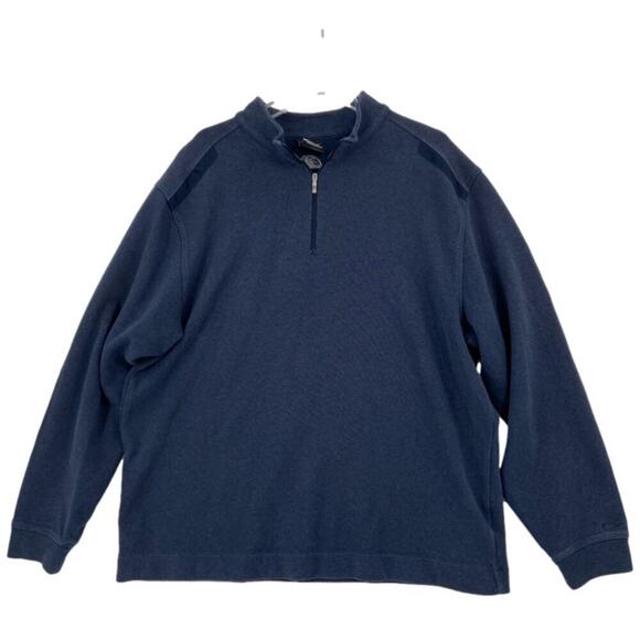 Nike Golf Quarter Zip Sweatshirt Mens SIze XL Navy Blue Dri-Fit Pullover - Picture 1 of 12